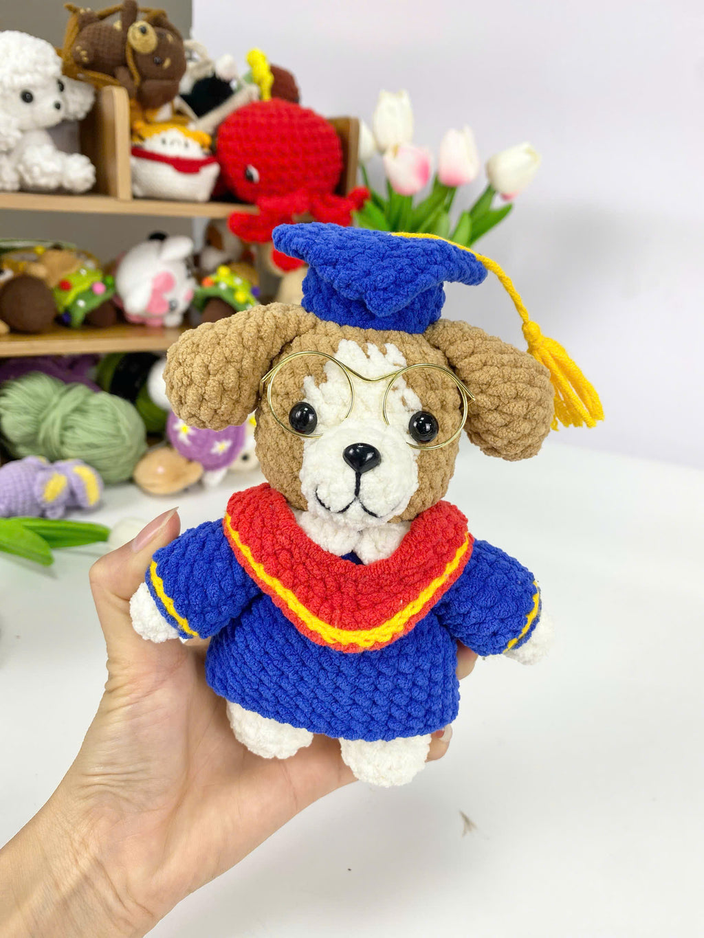Graduation Dog Amigurumi Crochet Pattern: Beginner Friendly (PDF Pattern)