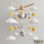 Crochet Elephant Baby Mobile