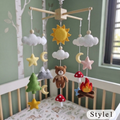 Adventure Felt Nursery Mobile, Handmade Crib Hanging with Campfire, Mountains and Forest Decor