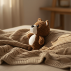 Crochet Dog Pattern PDF, Brown and White Puppy Amigurumi