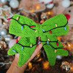 Christmas Bow Crochet Pattern PDF, Large Holiday Bow Decor, Festive Wall Hanging
