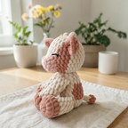 Laughing Cow Crochet Pattern, Cow Amigurumi Pattern, Low Sew Crochet Pattern