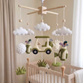 Felt Golf Baby Mobile, Golf Cart Clubs Ball Crib Decor, Golfer Sports Nursery Hanging, Baby Shower Gift for Boy or Girl Room Decor