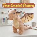 Free Small Rosie Dragon Crochet Pattern, Cute Fantasy Amigurumi PDF Download