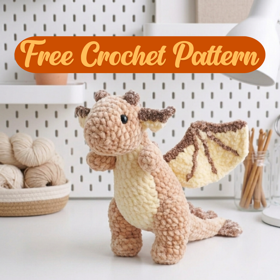 Free Dragon Crochet Pattern, Small Rosie Amigurumi Plush PDF Download