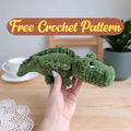 Free Crocodile Crochet Pattern, Cute Plush Alligator Amigurumi Tutorial, Chenille Animal Crochet Pattern