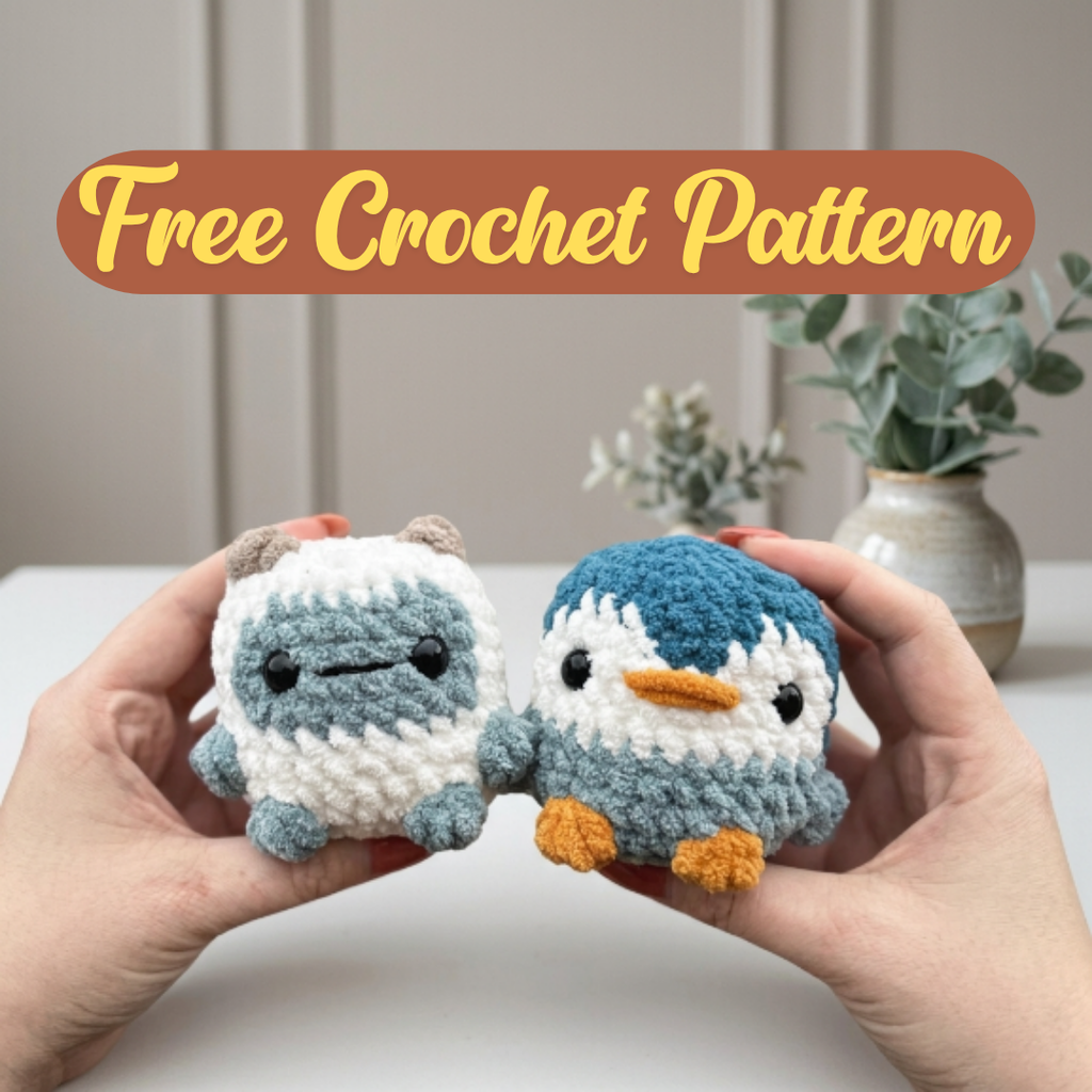 Potato Penguin and Yaca Yeti Crochet Pattern, Cute No-Sew Chunky Amigurumi Ideas