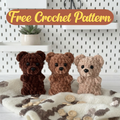 Free Little Bear Crochet Pattern, No-Sew Teddy Bear Amigurumi PDF Download