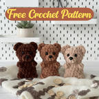 Free Little Bear Crochet Pattern, No-Sew Teddy Bear Amigurumi PDF Download