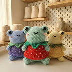 Frog Crochet Pattern, Cute Frog in Strawberry Dress Amigurumi Tutorial