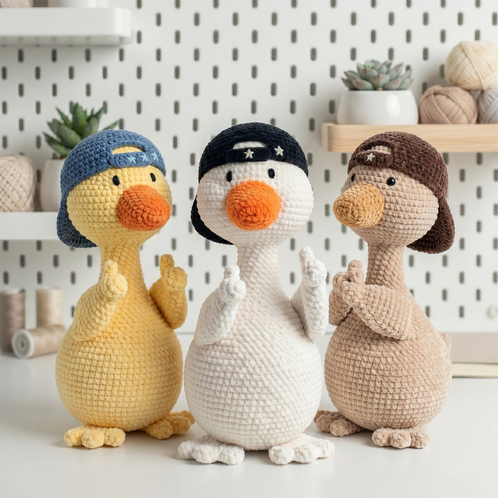 Duck Plush Crochet Pattern PDF, Cute Goose Amigurumi Tutorial