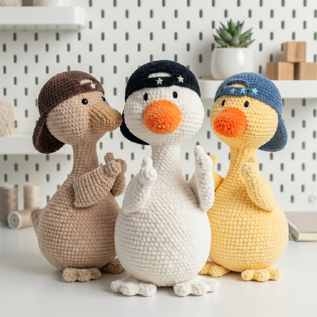 Duck Plush Crochet Pattern PDF, Cute Goose Amigurumi Tutorial