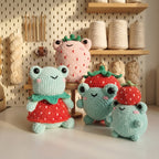 Strawberry Frog Crochet Pattern Bundle PDF, 4 Cute Amigurumi Frog Designs, Kawaii Plush Digital Download