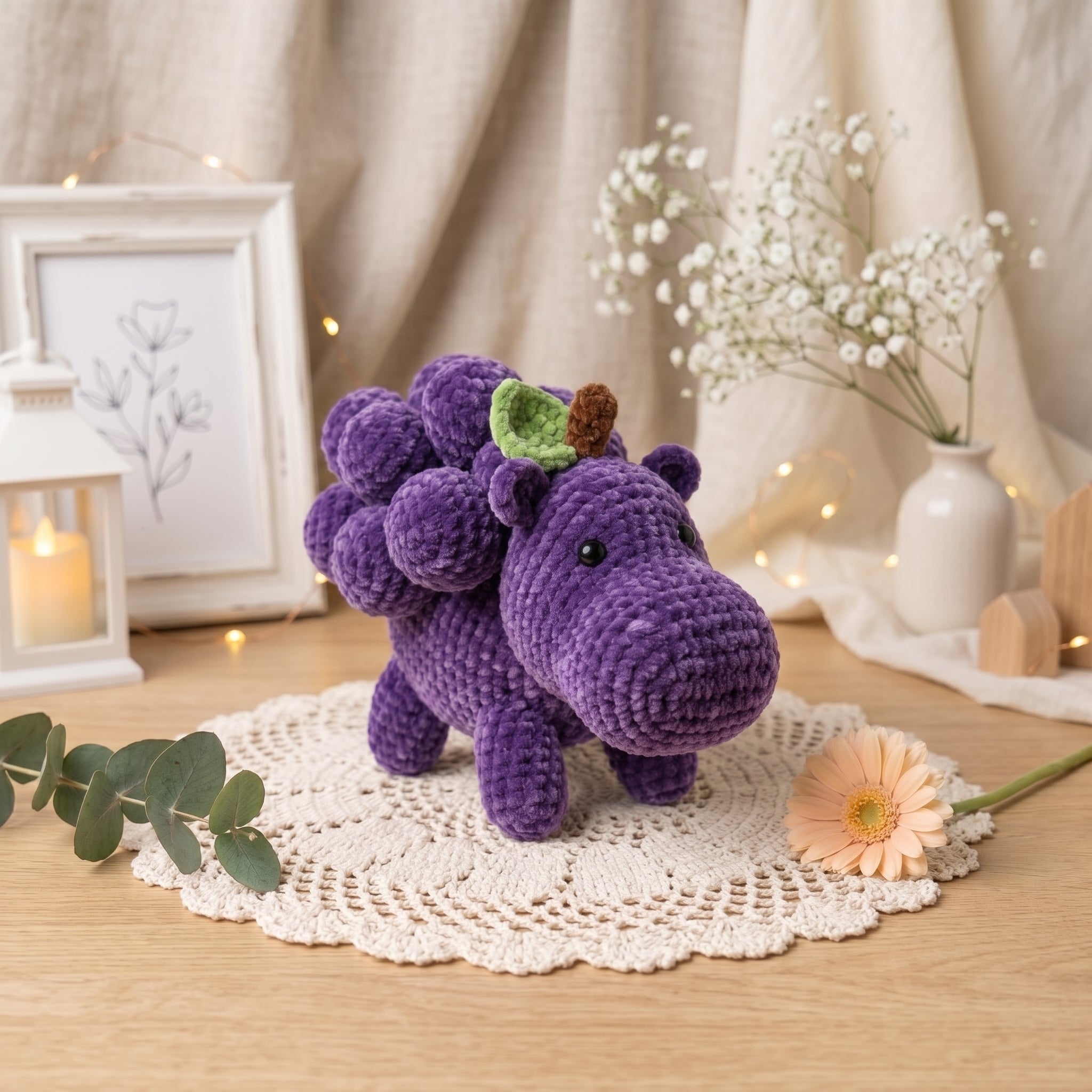 Fruit Animal Crochet Pattern Bundle – Fox, Sloth, Hippo & Crocodile Amigurumi PDF