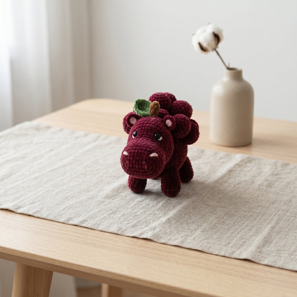 Hippo Crochet Pattern, Grape Amigurumi Pattern, Purple Grape Hippo Crochet Pattern