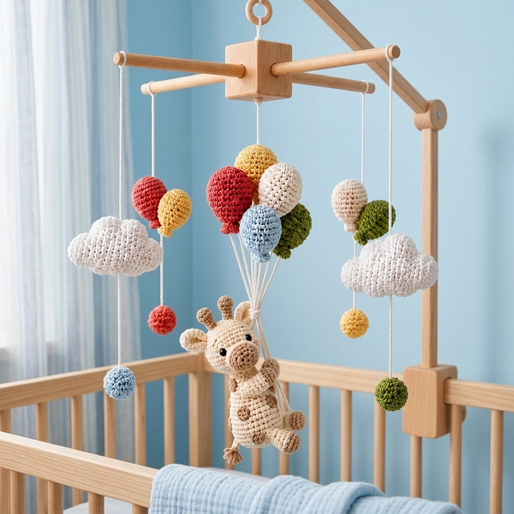 Handmade Crochet Animal Baby Mobiles | Nursery Crib Decor