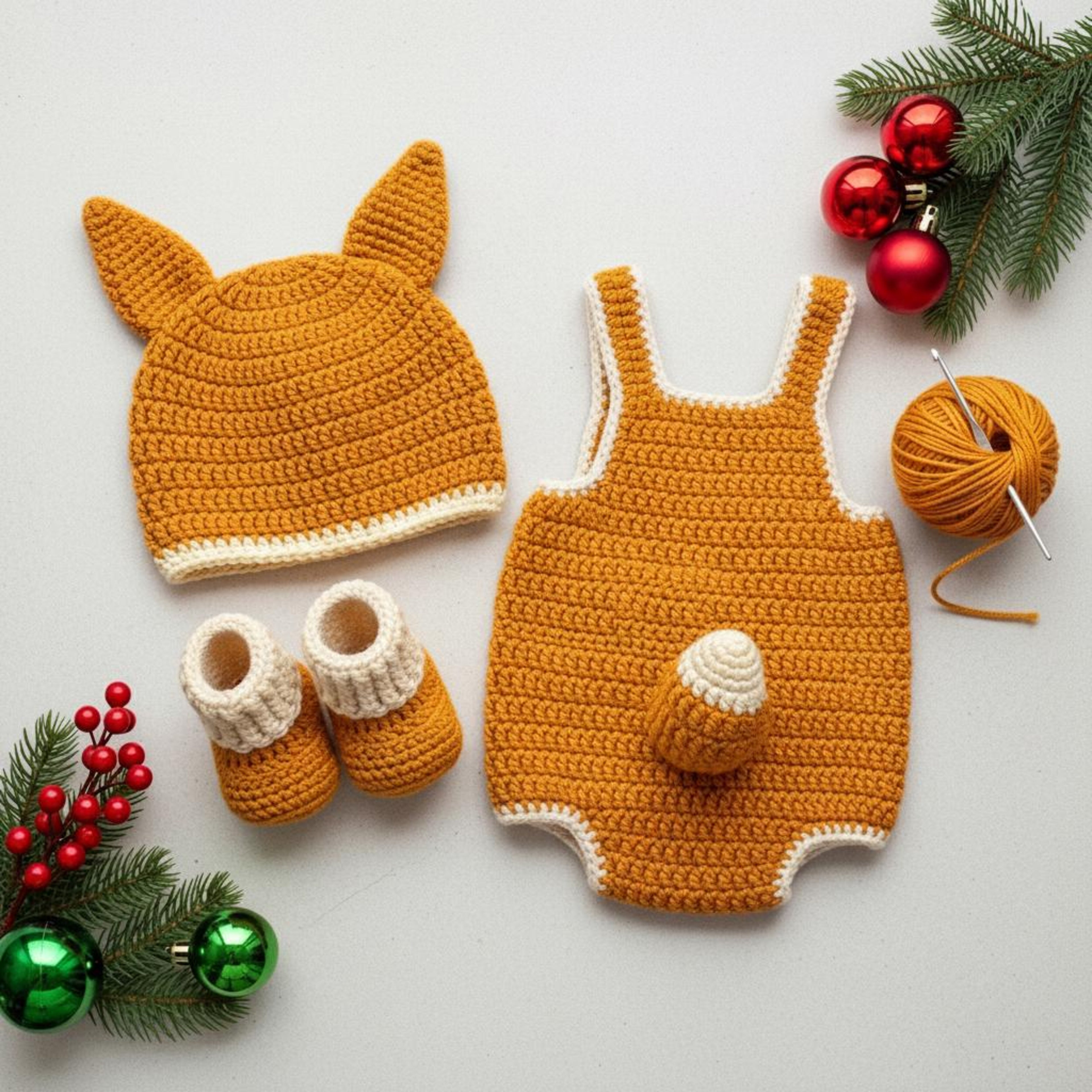 Adorable Crochet Puppy Baby Outfit, Handmade Brown Dog Romper Hat & Booties Set, Newborn Photo Prop, Baby Shower Gift