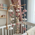 Crochet Pink Bunny Baby Mobile