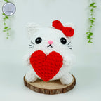 Love Cat Crochet Pattern: Valentine Kitty with Heart (PDF Pattern)