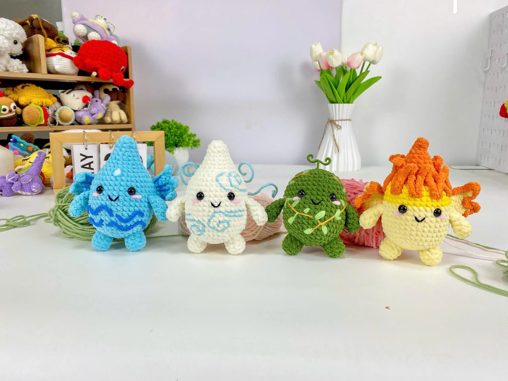 Elemental Sprites Crochet Pattern: Amigurumi Nature Spirits PDF Bundle