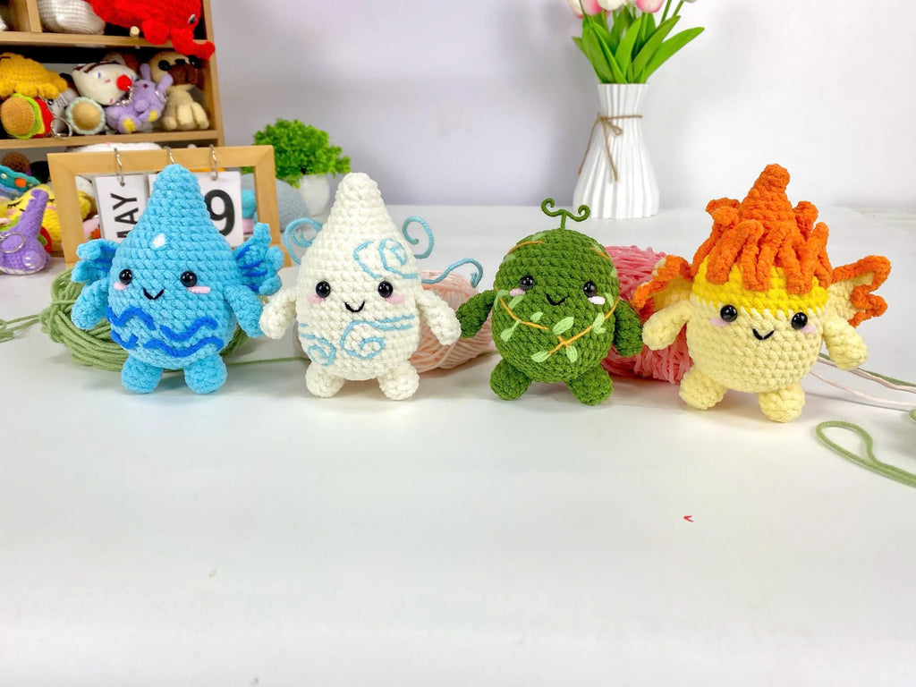 Elemental Sprites Crochet Pattern: Amigurumi Nature Spirits PDF Bundle