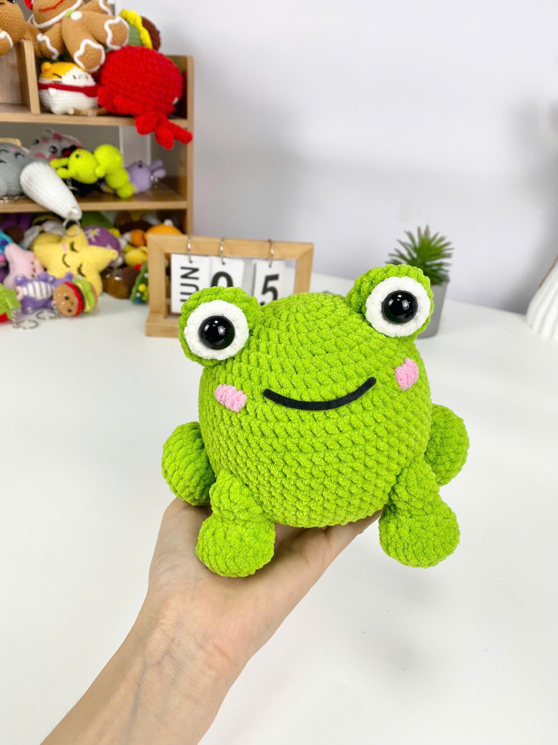 Frog Crochet Pattern PDF: Chubby Amigurumi Plush Toy (Beginner Friendly)