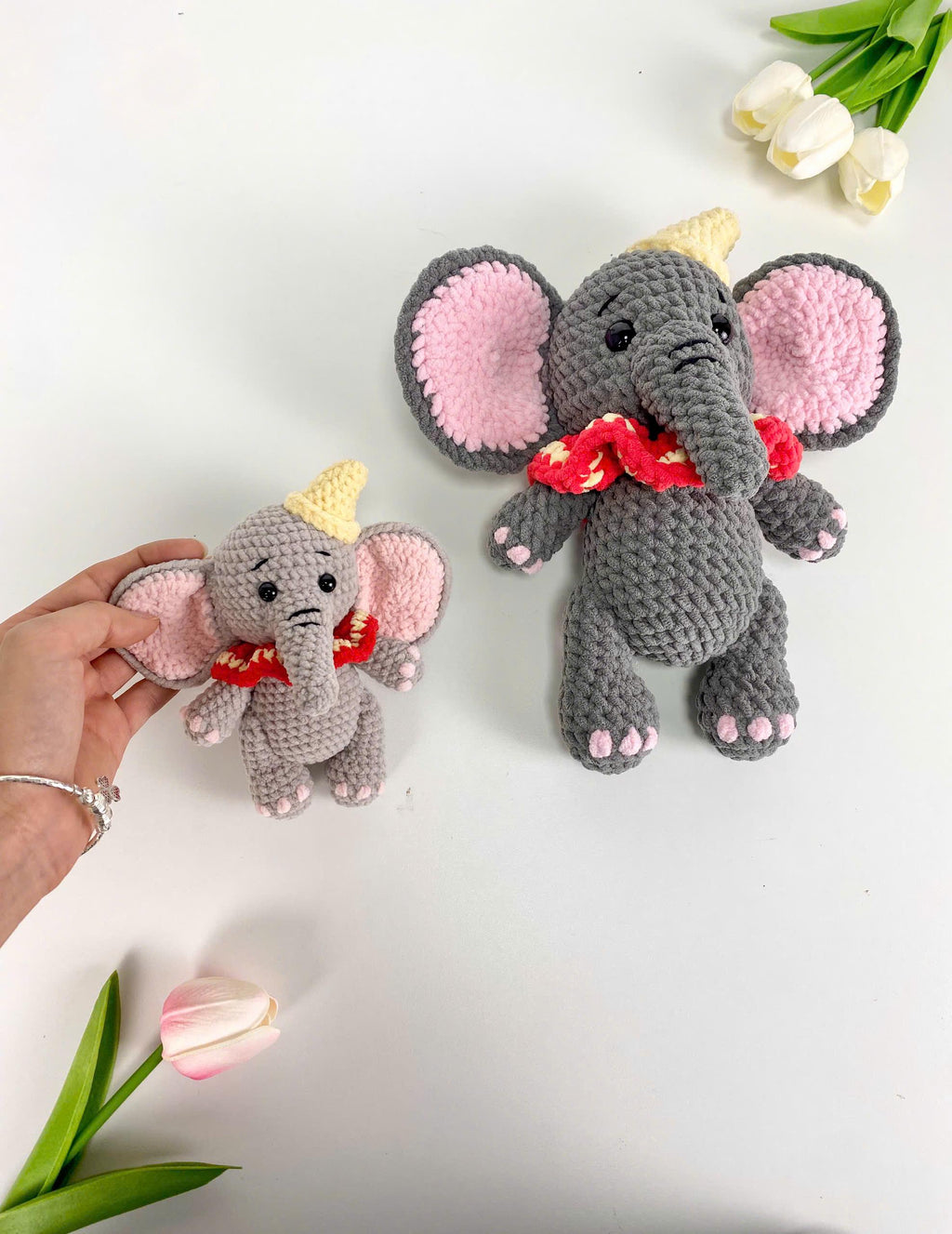 Dumbo Elephant Crochet Pattern PDF: Amigurumi Circus Toy