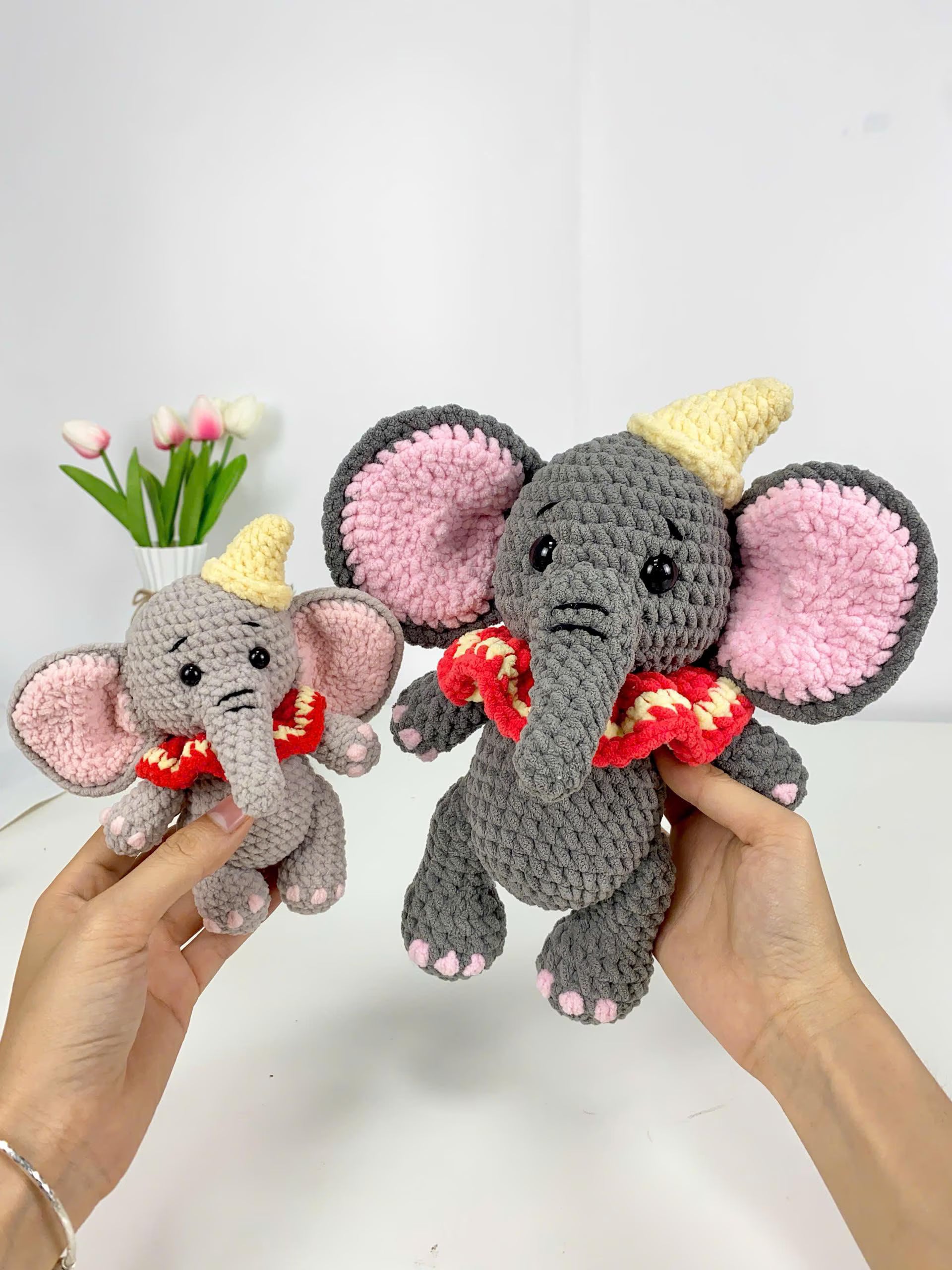 Dumbo Elephant Crochet Pattern PDF: Amigurumi Circus Toy
