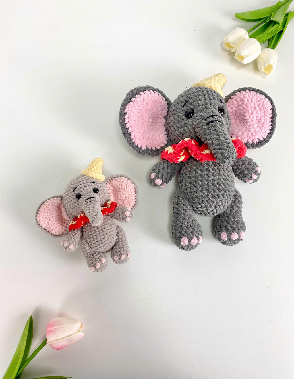 Dumbo Elephant Crochet Pattern PDF: Amigurumi Circus Toy
