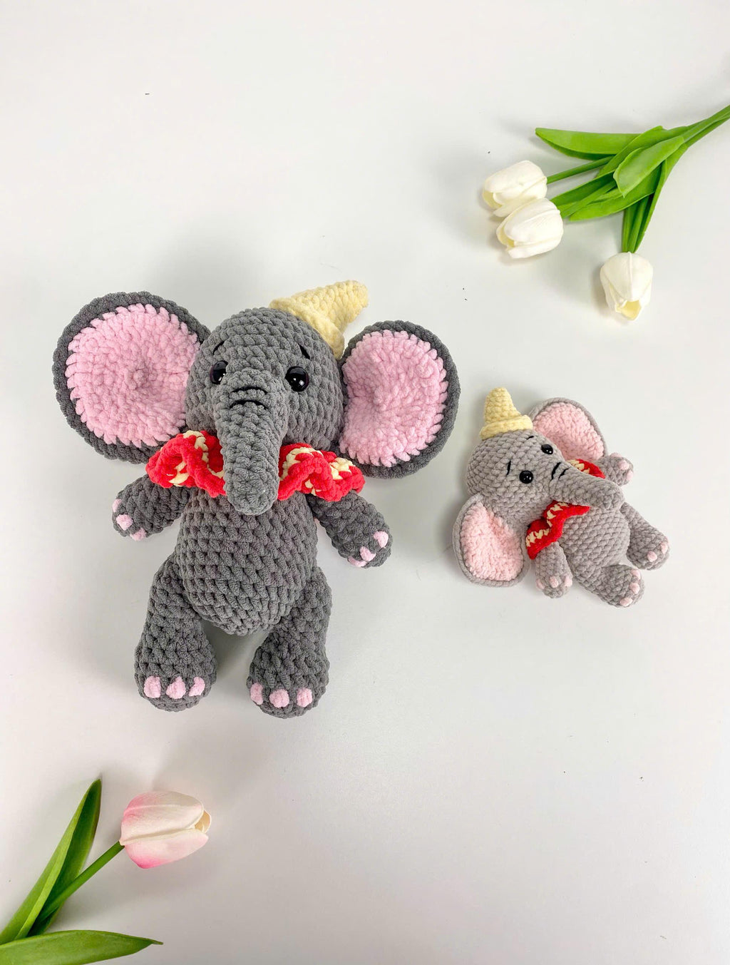 Dumbo Elephant Crochet Pattern PDF: Amigurumi Circus Toy