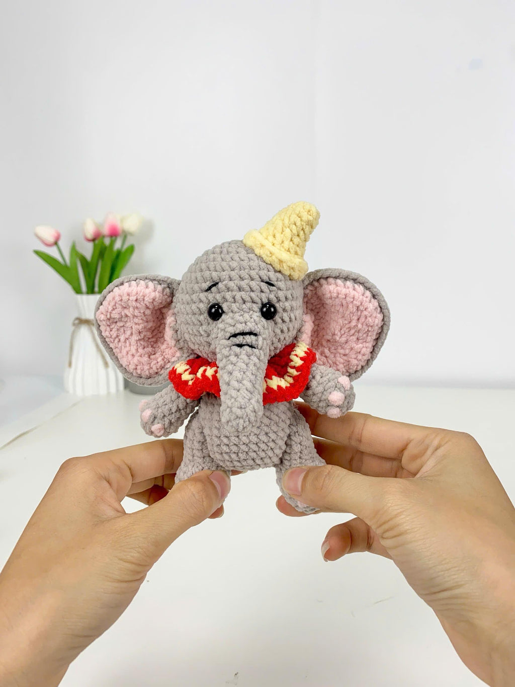 Dumbo Elephant Crochet Pattern PDF: Amigurumi Circus Toy