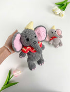 Dumbo Elephant Crochet Pattern PDF: Amigurumi Circus Toy