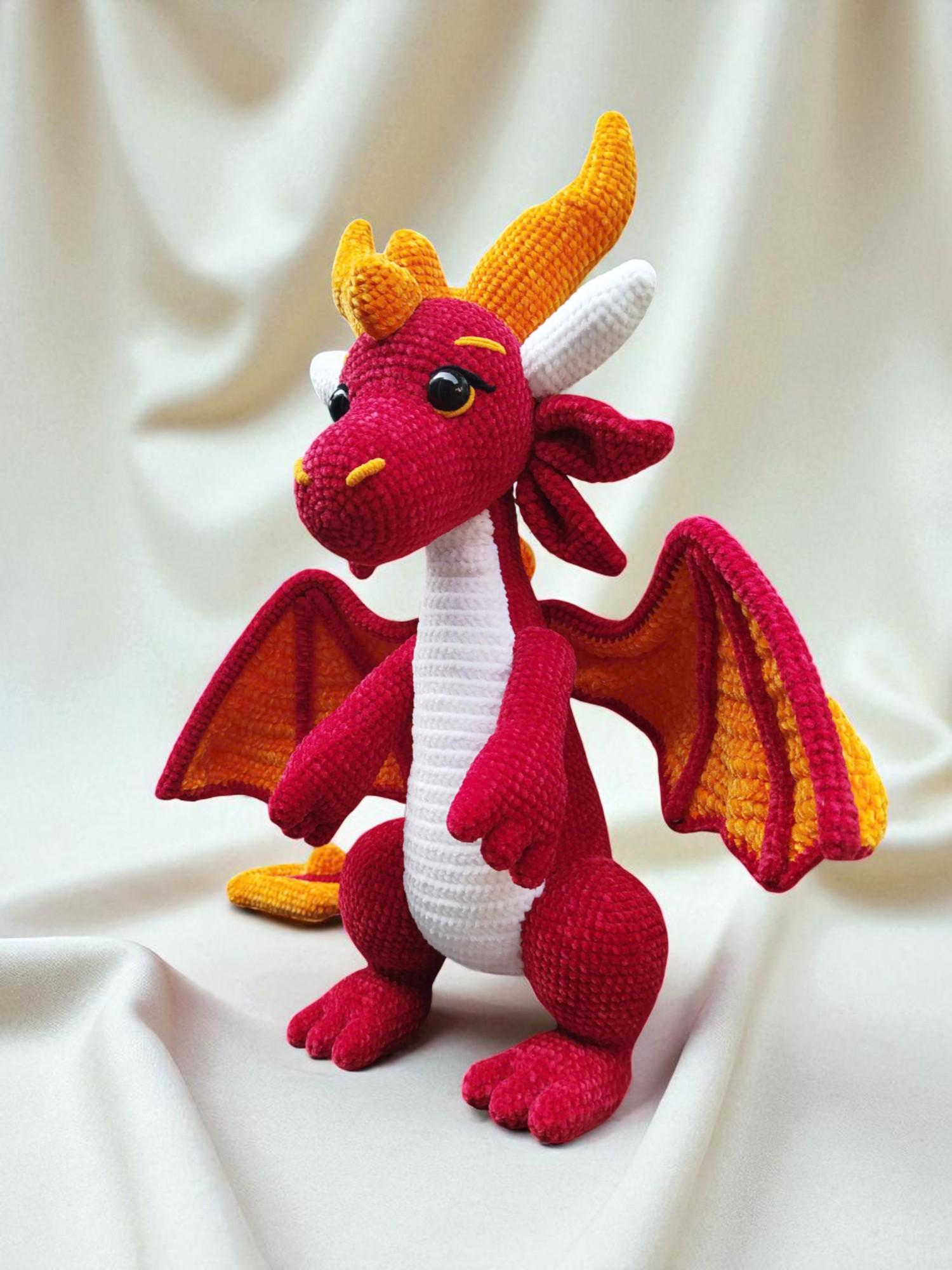 Dragon Crochet Pattern PDF: Amigurumi Plush Toy Tutorial (Digital Download)