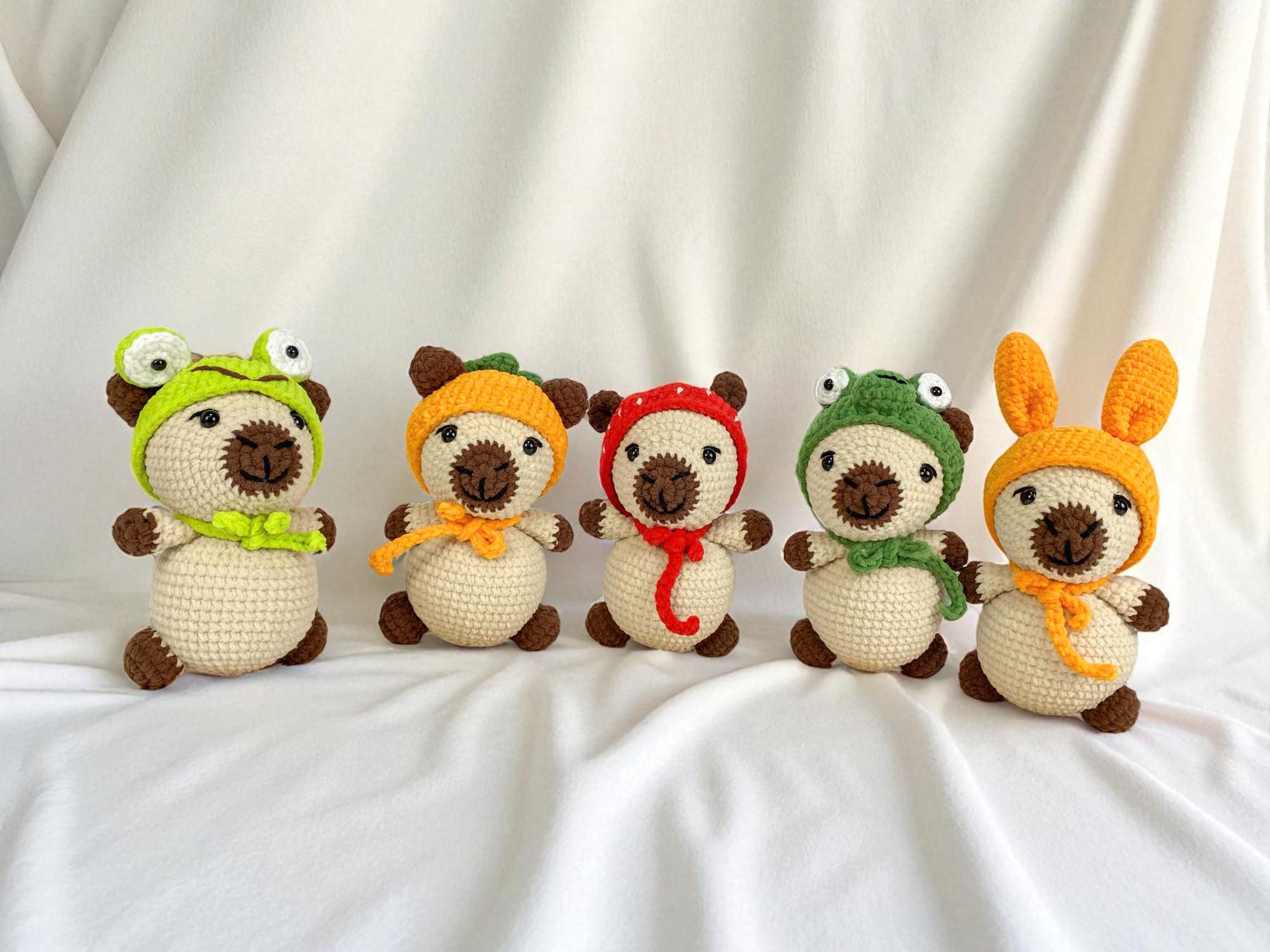 Halloween Amigurumi Capybara Crochet Pattern Bundle: Animal Costume Plush Toy (PDF Pattern Set)
