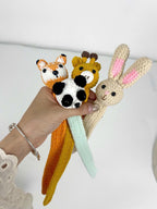 Animal Crochet Bookmark Pattern Bundle: Fox, Bunny, Deer, Panda (PDF Pattern)