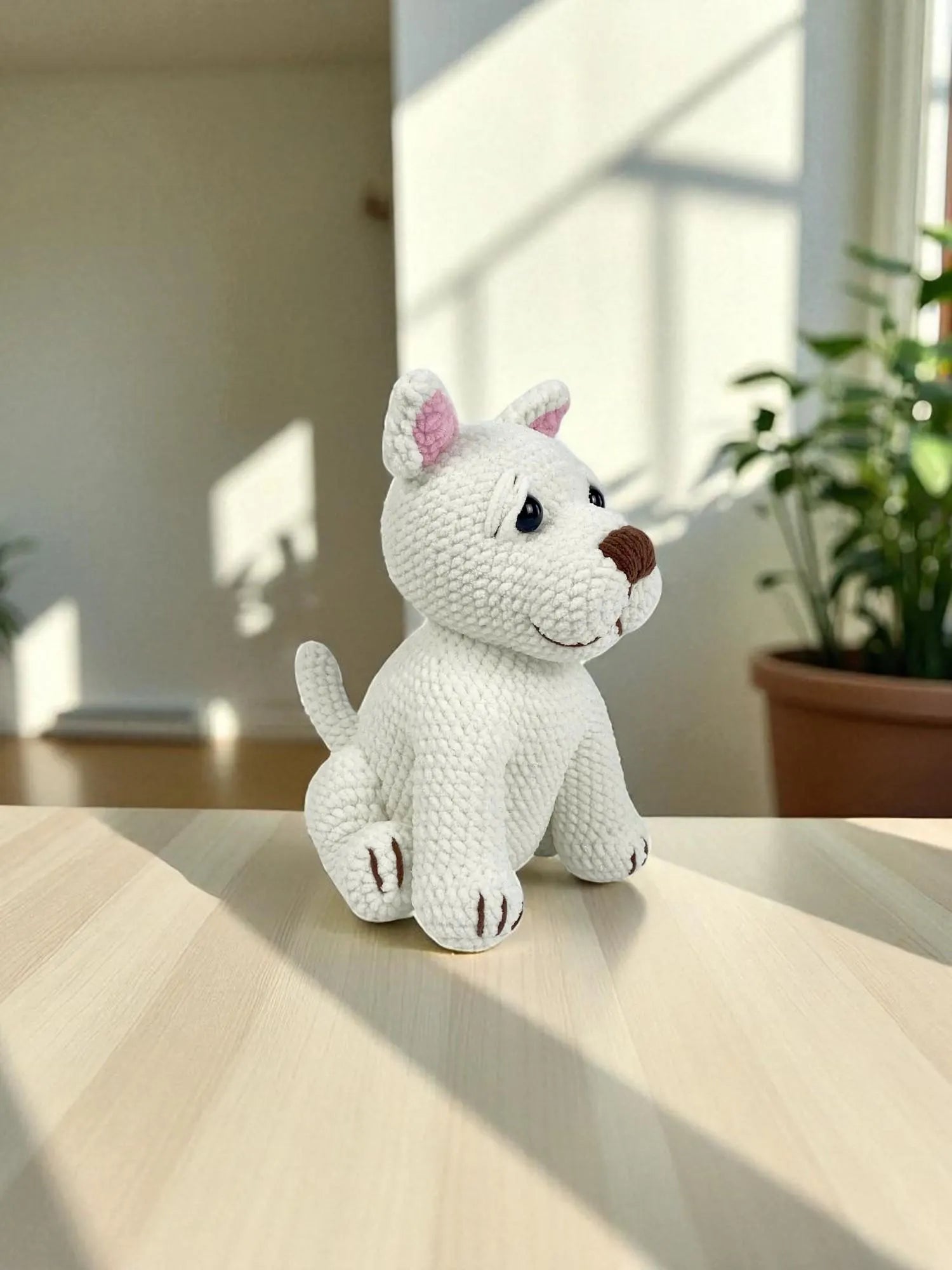 Amigurumi Crochet Dog Pattern Bundle: White Pitbull (PDF Pattern) Beginner Friendly