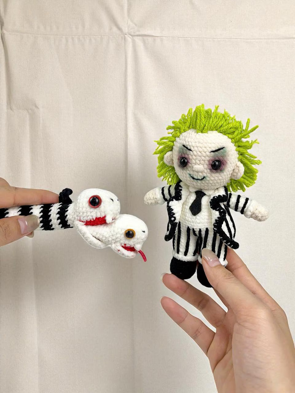 Halloween Crochet Pattern PDF: Striped Suit Doll, Creepy Amigurumi (30cm)