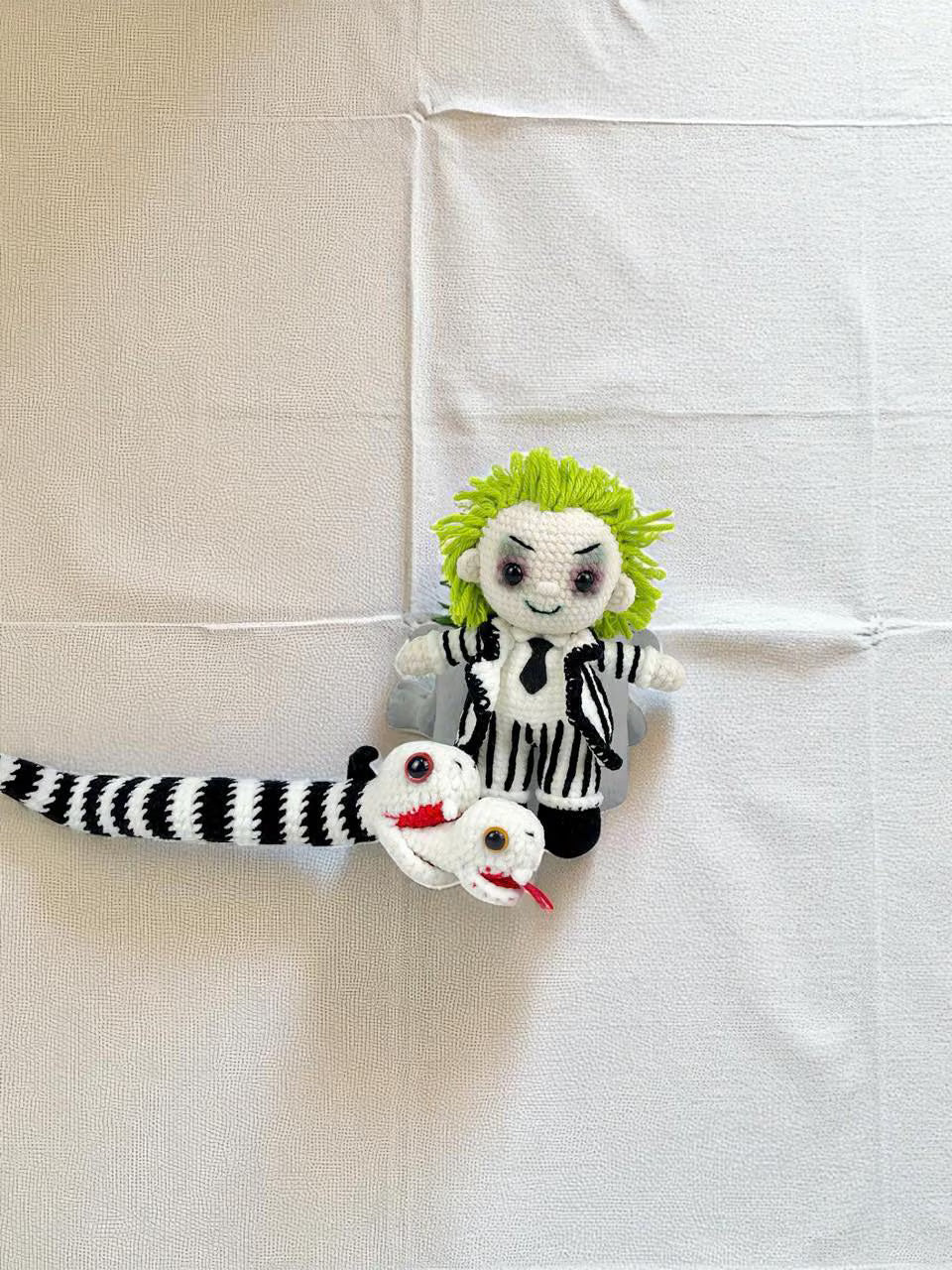 Halloween Crochet Pattern PDF: Striped Suit Doll, Creepy Amigurumi (30cm)