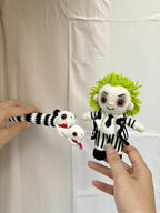 Halloween Crochet Pattern PDF: Striped Suit Doll, Creepy Amigurumi (30cm)