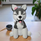 Crochet Dog Pattern PDF, Husky Amigurumi Puppy, DIY Plush Toy, Digital PDF Pattern