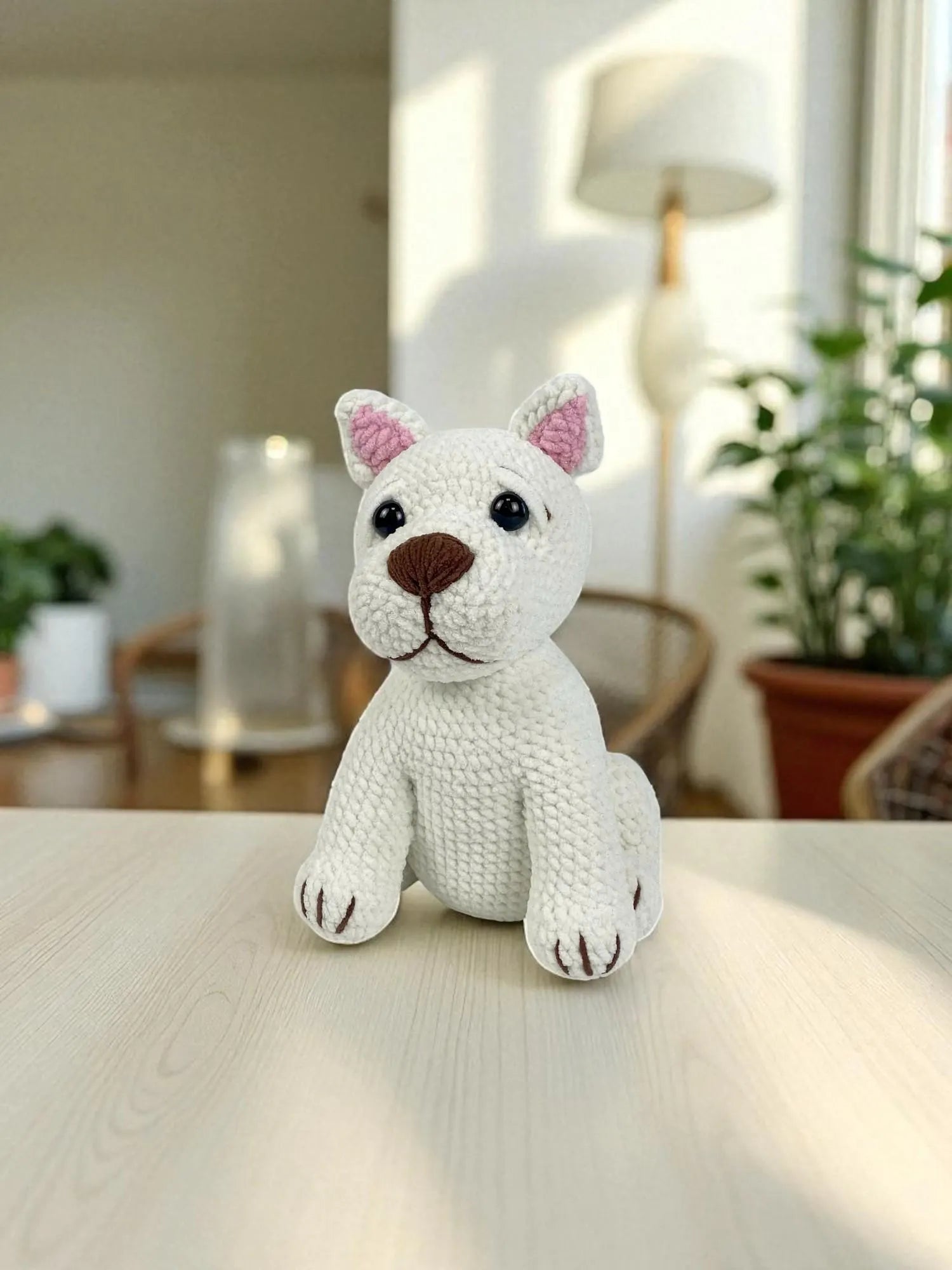 Amigurumi Crochet Dog Pattern Bundle: White Pitbull (PDF Pattern) Beginner Friendly
