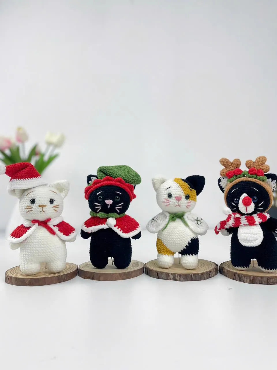 Amigurumi Christmas Cat Crochet Pattern Bundle, Holiday Decor (PDF Download)