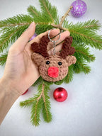 Holiday Crochet Keychain Patterns – Santa, Reindeer, Snowman, Elf (PDF Pattern)