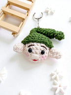 Holiday Crochet Keychain Patterns – Santa, Reindeer, Snowman, Elf (PDF Pattern)