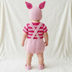 Personalized Crochet Baby Outfit, Winnie the Pooh Tigger or Piglet Romper Set, Hat and Booties, Newborn Photo Prop, Baby Shower Gift
