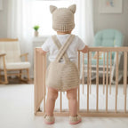 Personalized Crochet Baby Outfit Set, Puppy Cat Mouse Romper with Hat and Booties, Newborn Photo Prop, Custom Baby Shower Gift