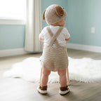 Personalized Crochet Baby Outfit Set, Puppy Cat Mouse Romper with Hat and Booties, Newborn Photo Prop, Custom Baby Shower Gift