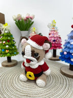 Santa Pug Crochet Pattern, Amigurumi Christmas Dog (PDF)