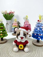 Santa Pug Crochet Pattern, Amigurumi Christmas Dog (PDF)