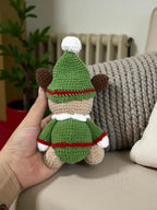 Elf Pug Crochet Pattern, Easy Christmas Dog Amigurumi (PDF)